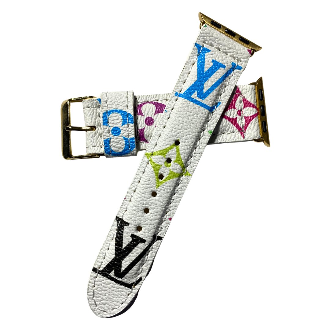 Louis Vuitton  Apple Watch Band Strap MultiColor Upcycled