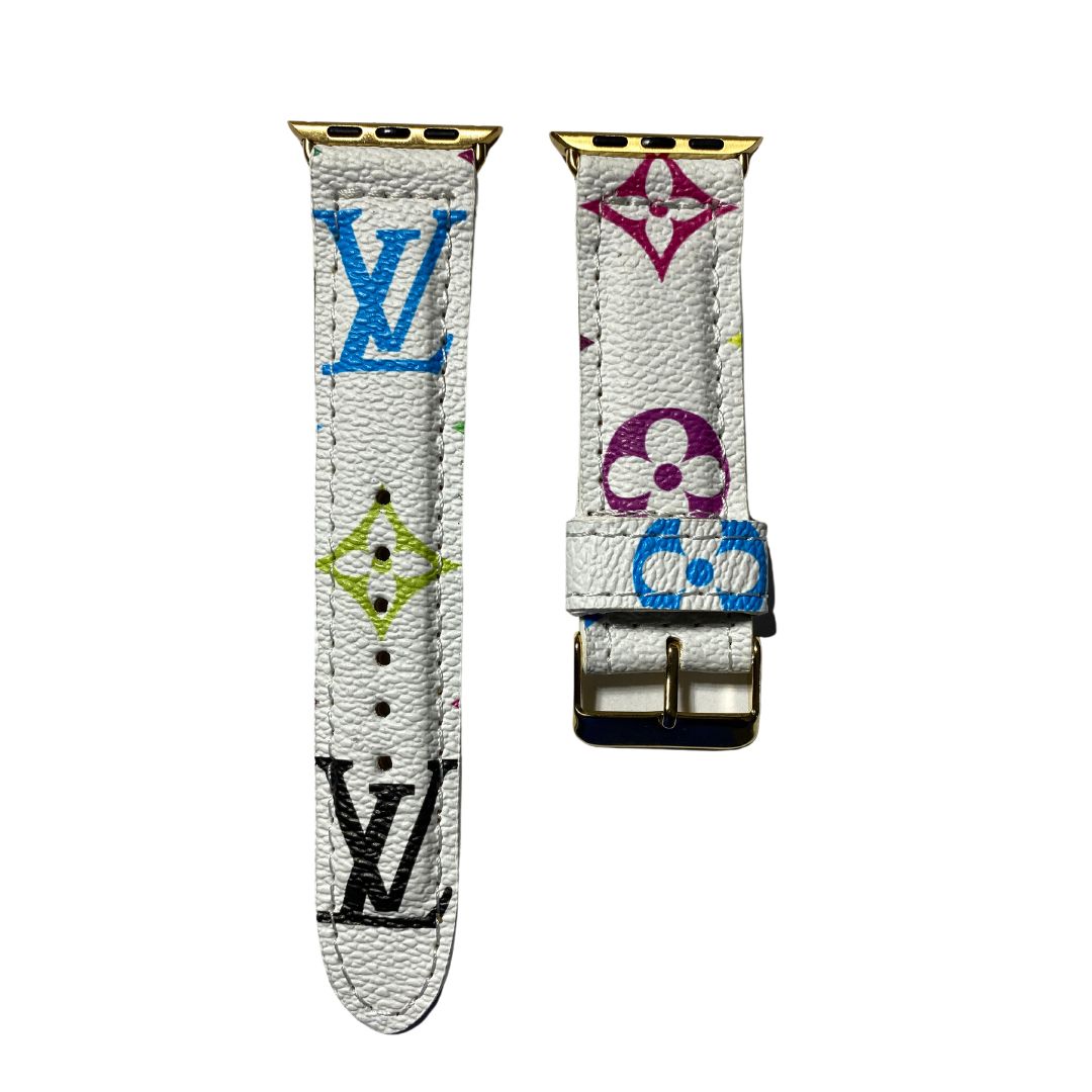 Louis Vuitton  Apple Watch Band Strap MultiColor Upcycled
