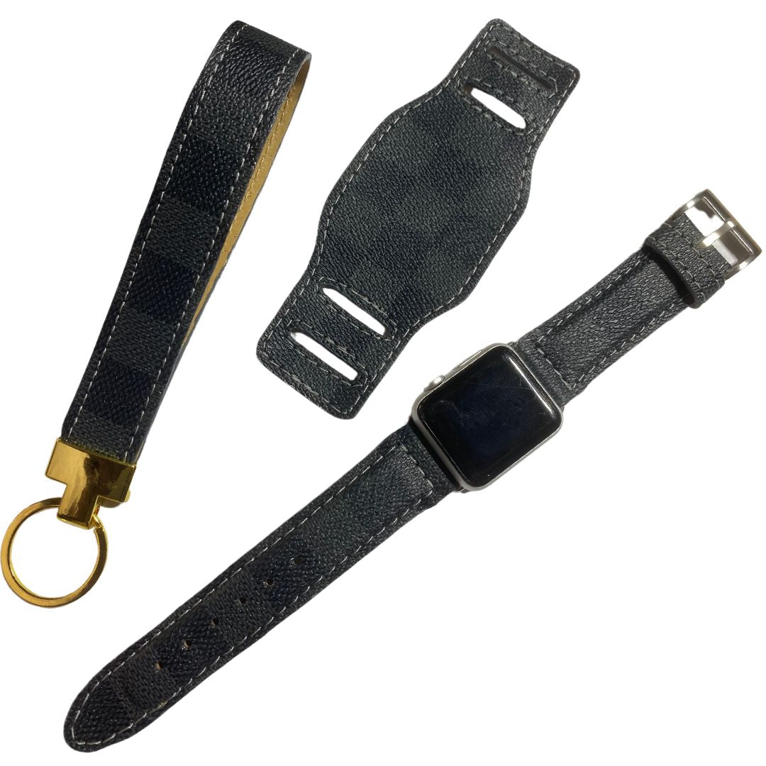 Louis Vuitton Apple Watch Band Damier Grey Upcycled