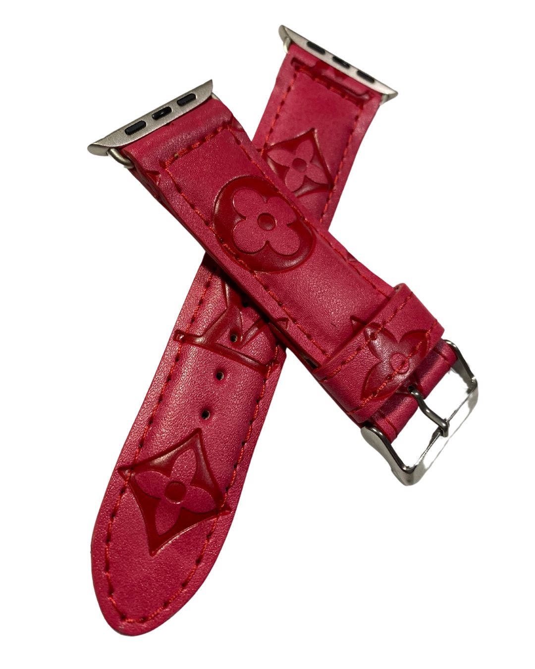 Louis Vuitton Apple Watch Band Red Upcycled
