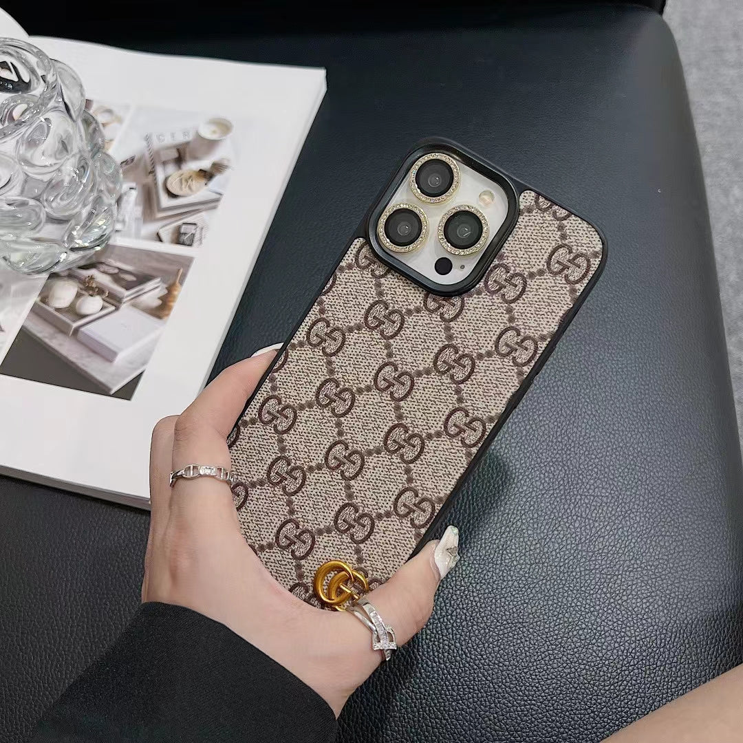 LV Monogram Luxury iPhone Case 12 13 14 15 16 Pro Max