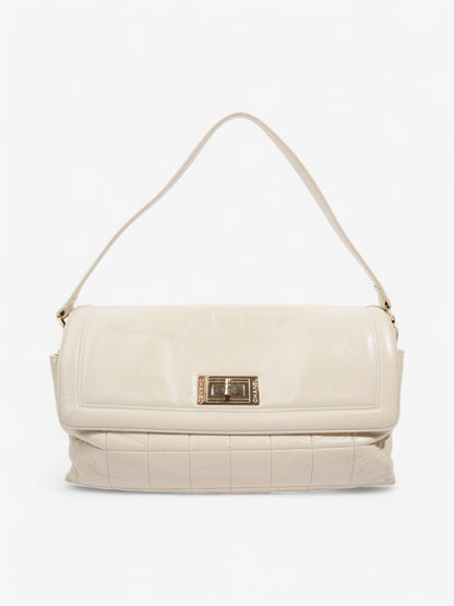 Chanel 2 55 Cream Lambskin Leather