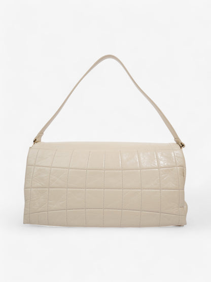 Chanel 2 55 Cream Lambskin Leather