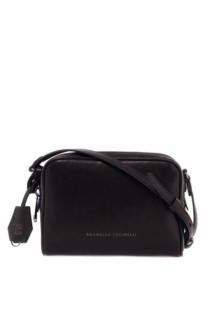 MINI LEATHER BOSTON CROSSBODY BAG WITH SHOULDER STRAP