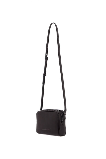 MINI LEATHER BOSTON CROSSBODY BAG WITH SHOULDER STRAP