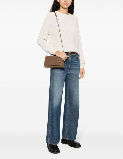 LOGO-DEBOSSED LEATHER CROSSBODY BAG