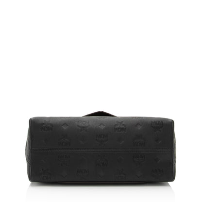 MCM Embossed Leather Essential Two Way Crossbody Bag