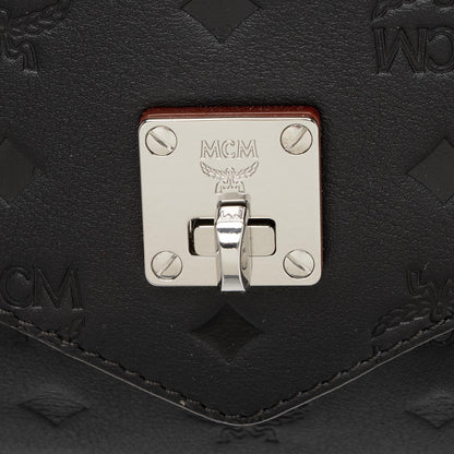 MCM Embossed Leather Essential Two Way Crossbody Bag