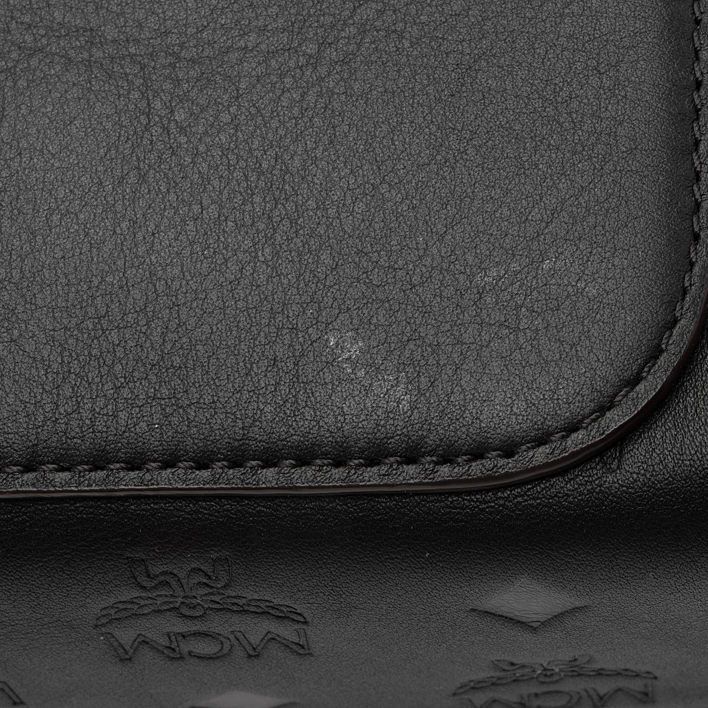 MCM Embossed Leather Essential Two Way Crossbody Bag
