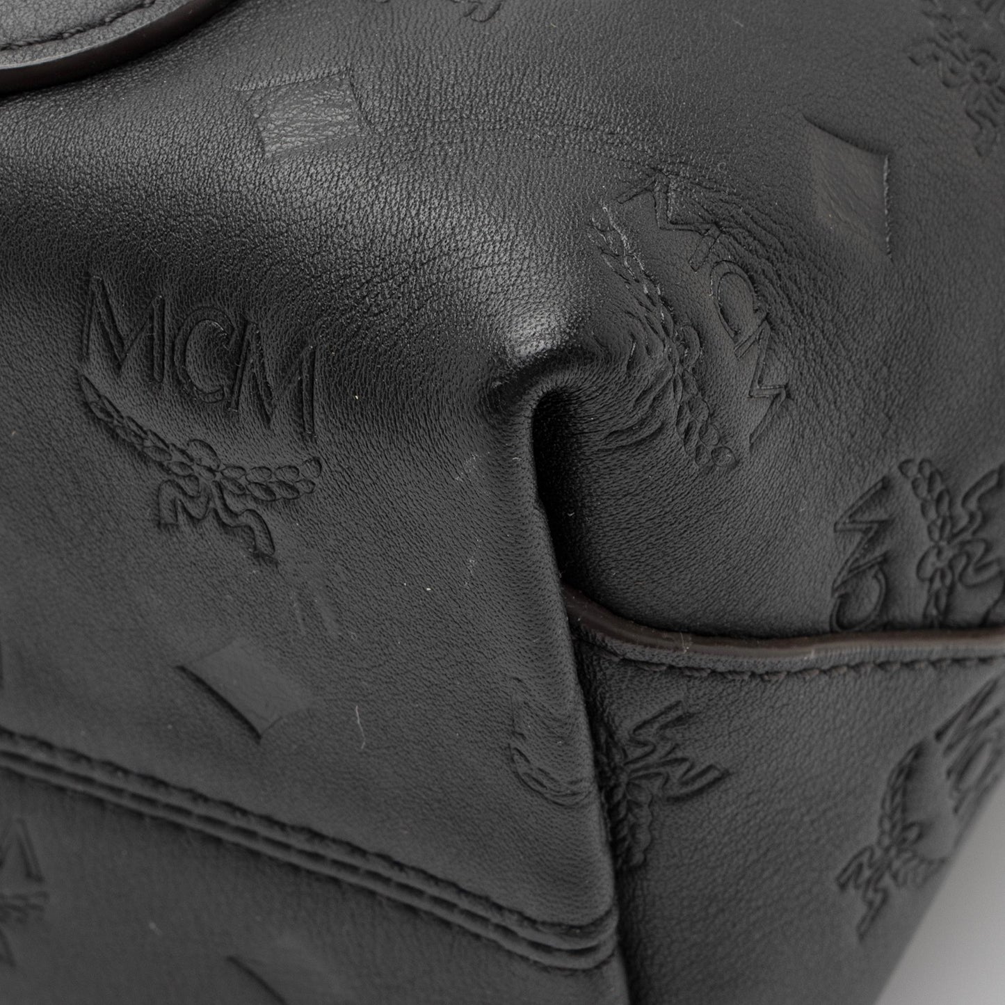 MCM Embossed Leather Essential Two Way Crossbody Bag