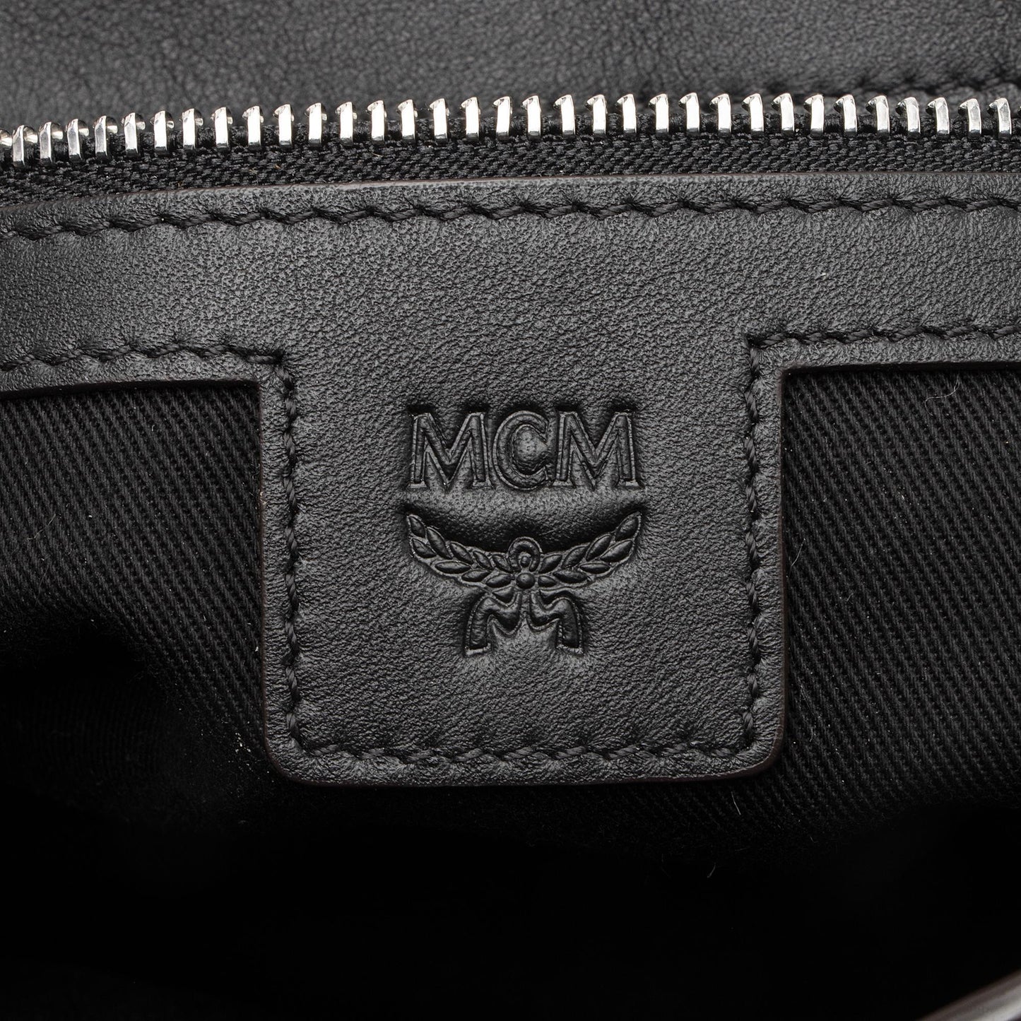 MCM Embossed Leather Essential Two Way Crossbody Bag