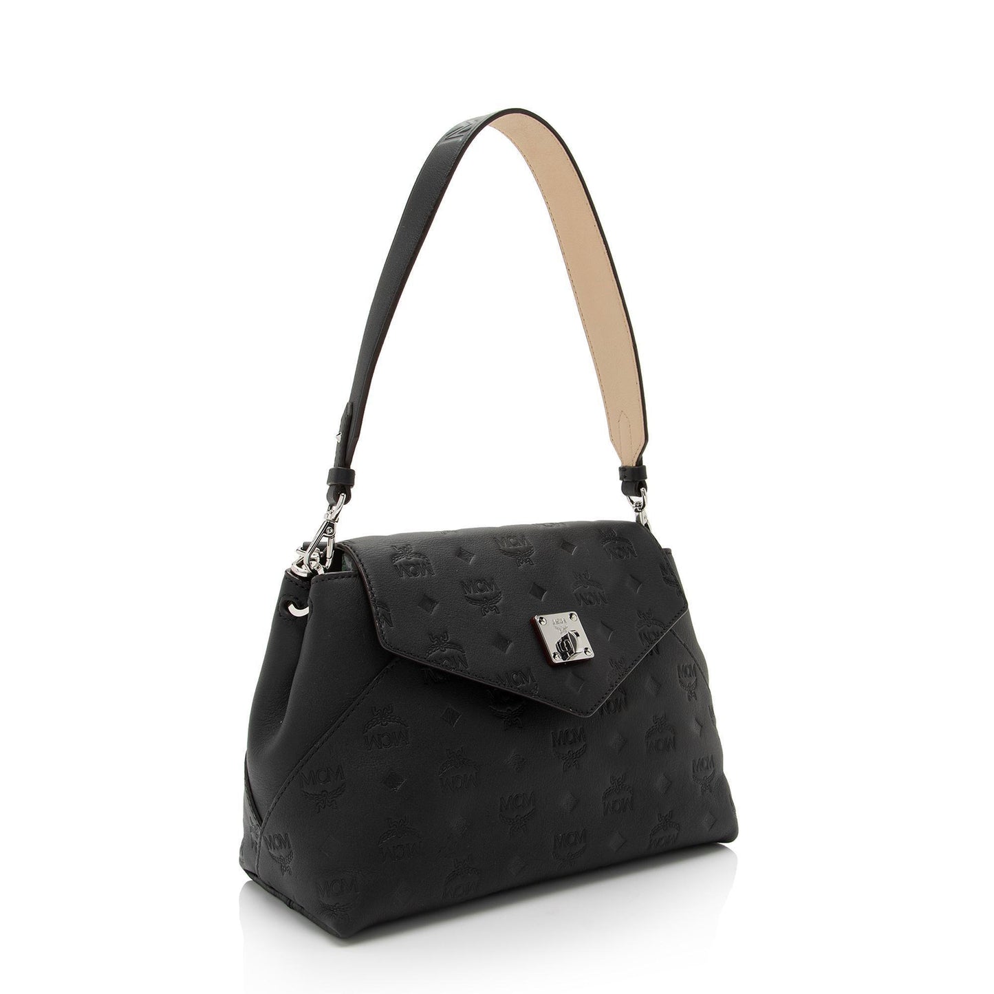 MCM Embossed Leather Essential Two Way Crossbody Bag