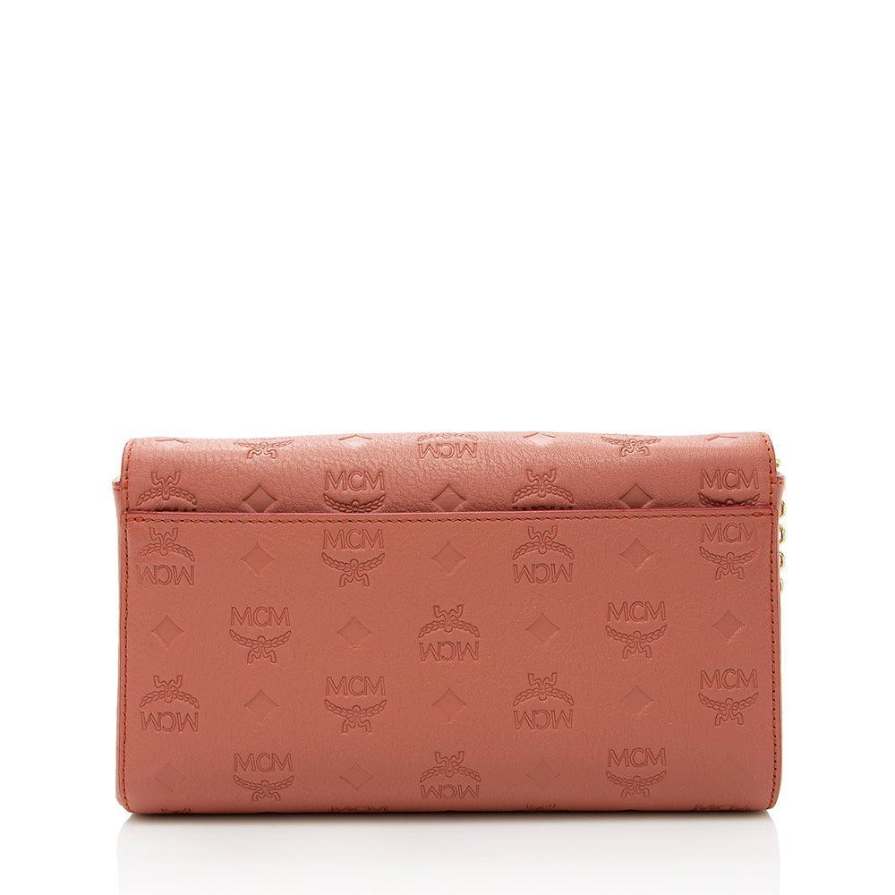 MCM Embossed Leather Millie Medium Crossbody Bag