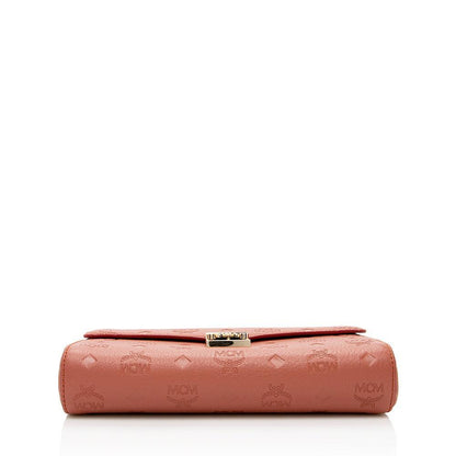 MCM Embossed Leather Millie Medium Crossbody Bag