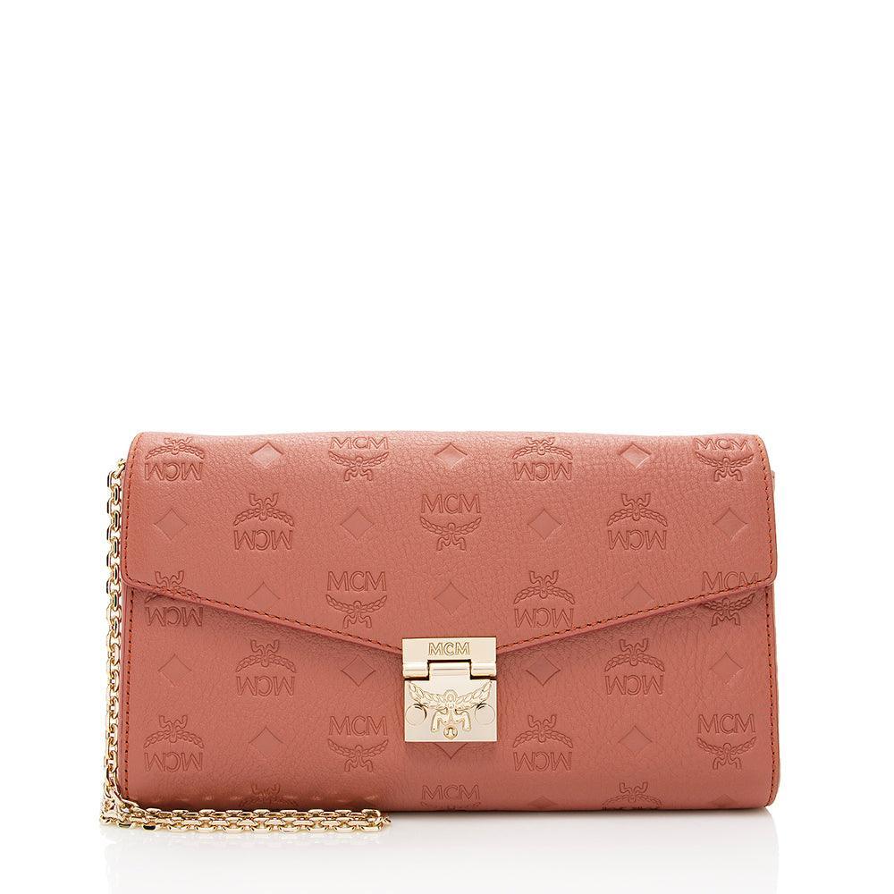MCM Embossed Leather Millie Medium Crossbody Bag