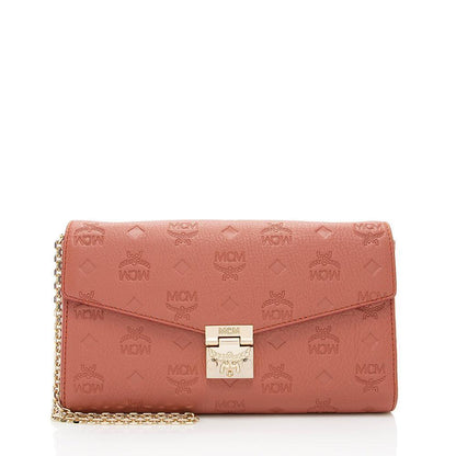 MCM Embossed Leather Millie Medium Crossbody Bag