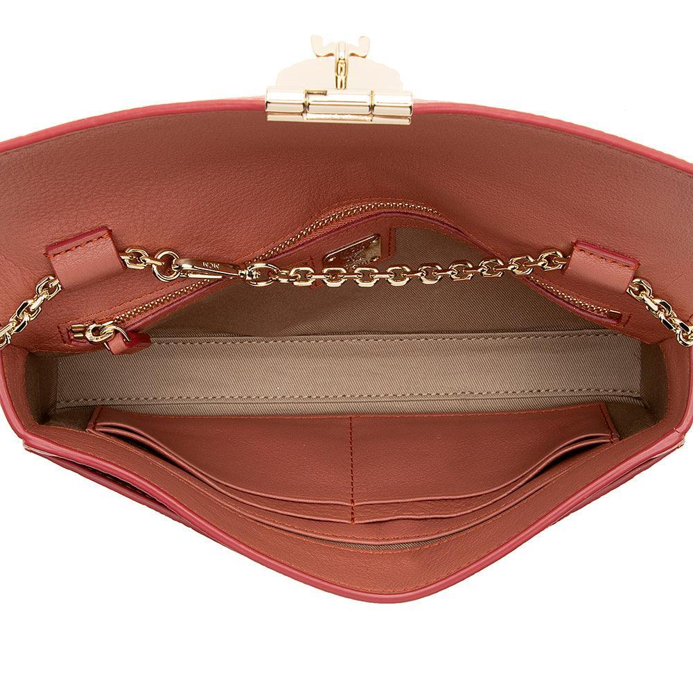MCM Embossed Leather Millie Medium Crossbody Bag