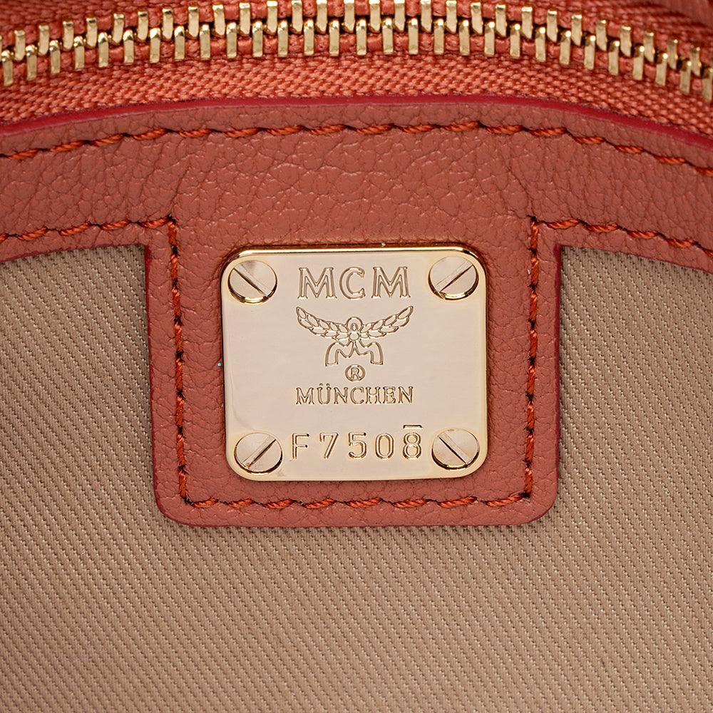 MCM Embossed Leather Millie Medium Crossbody Bag