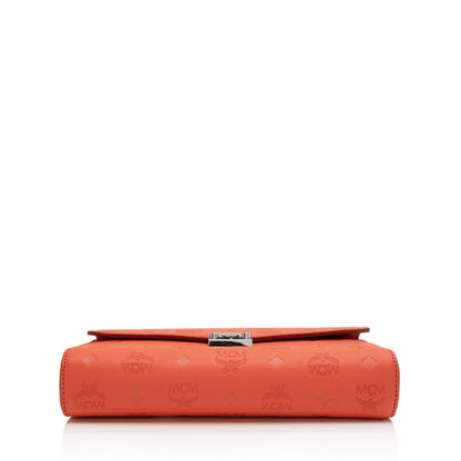 MCM Embossed Leather Millie Medium Crossbody Bag