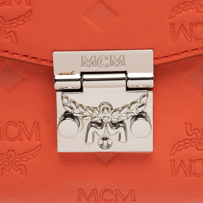 MCM Embossed Leather Millie Medium Crossbody Bag