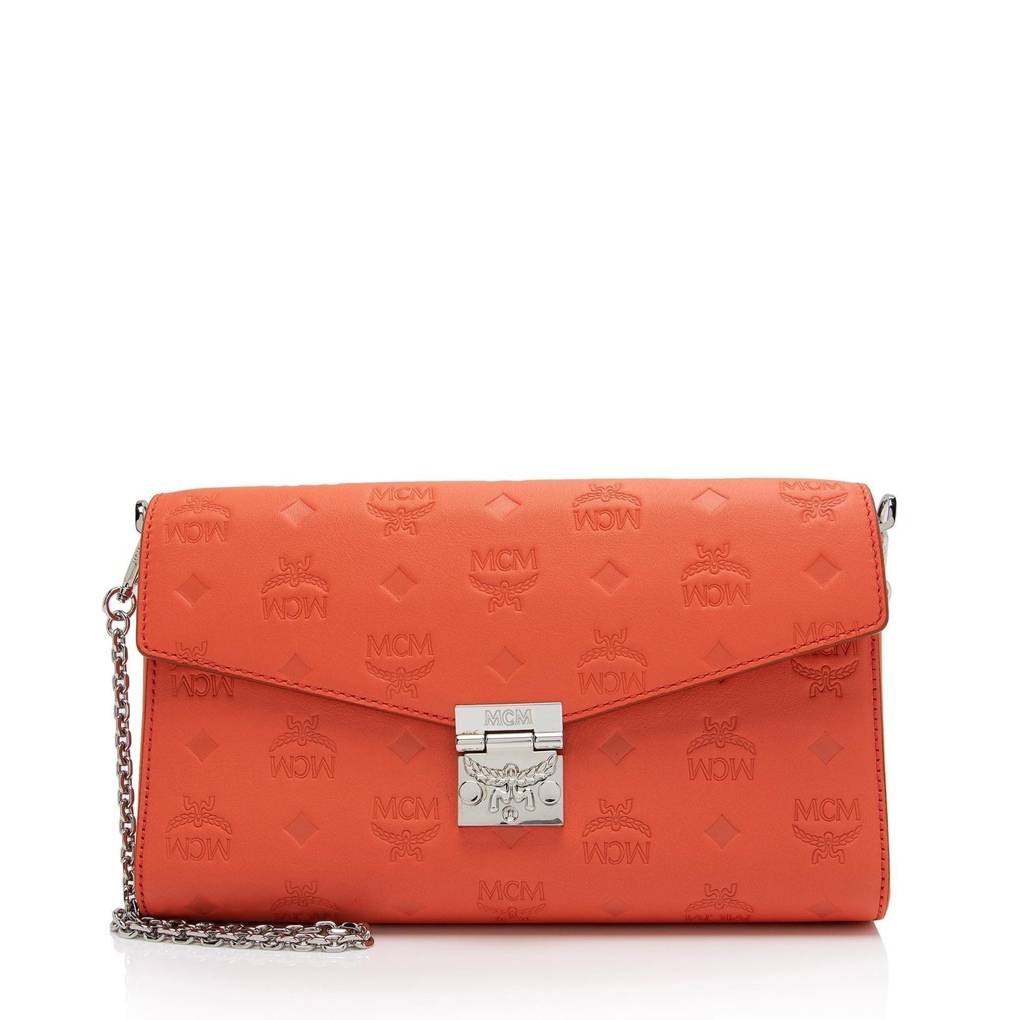 MCM Embossed Leather Millie Medium Crossbody Bag