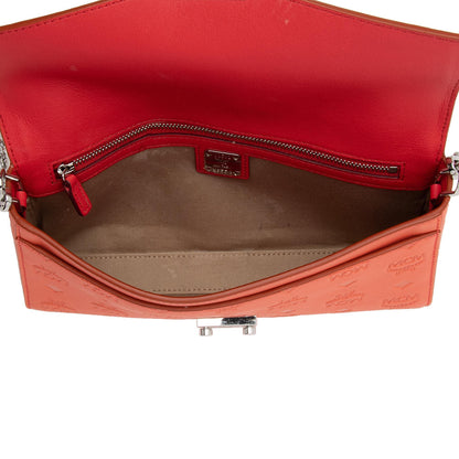 MCM Embossed Leather Millie Medium Crossbody Bag
