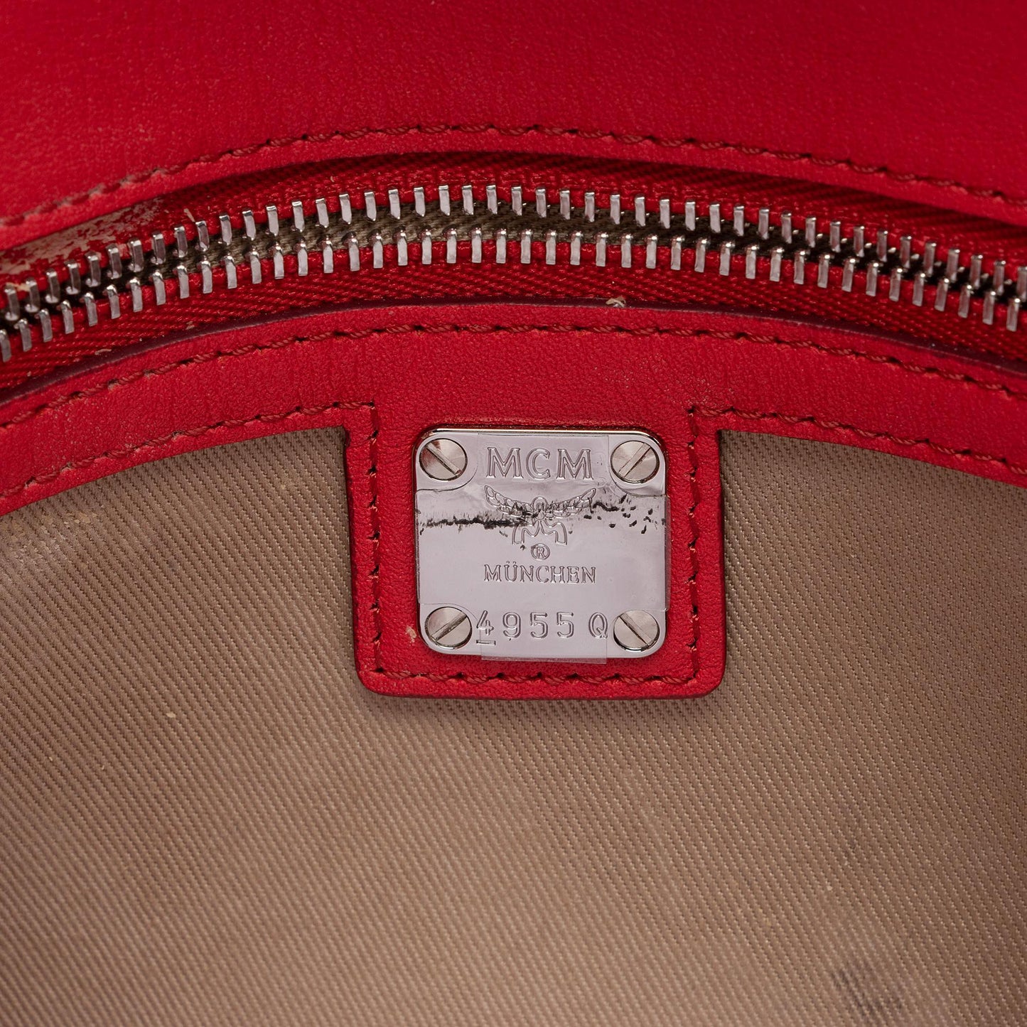 MCM Embossed Leather Millie Medium Crossbody Bag