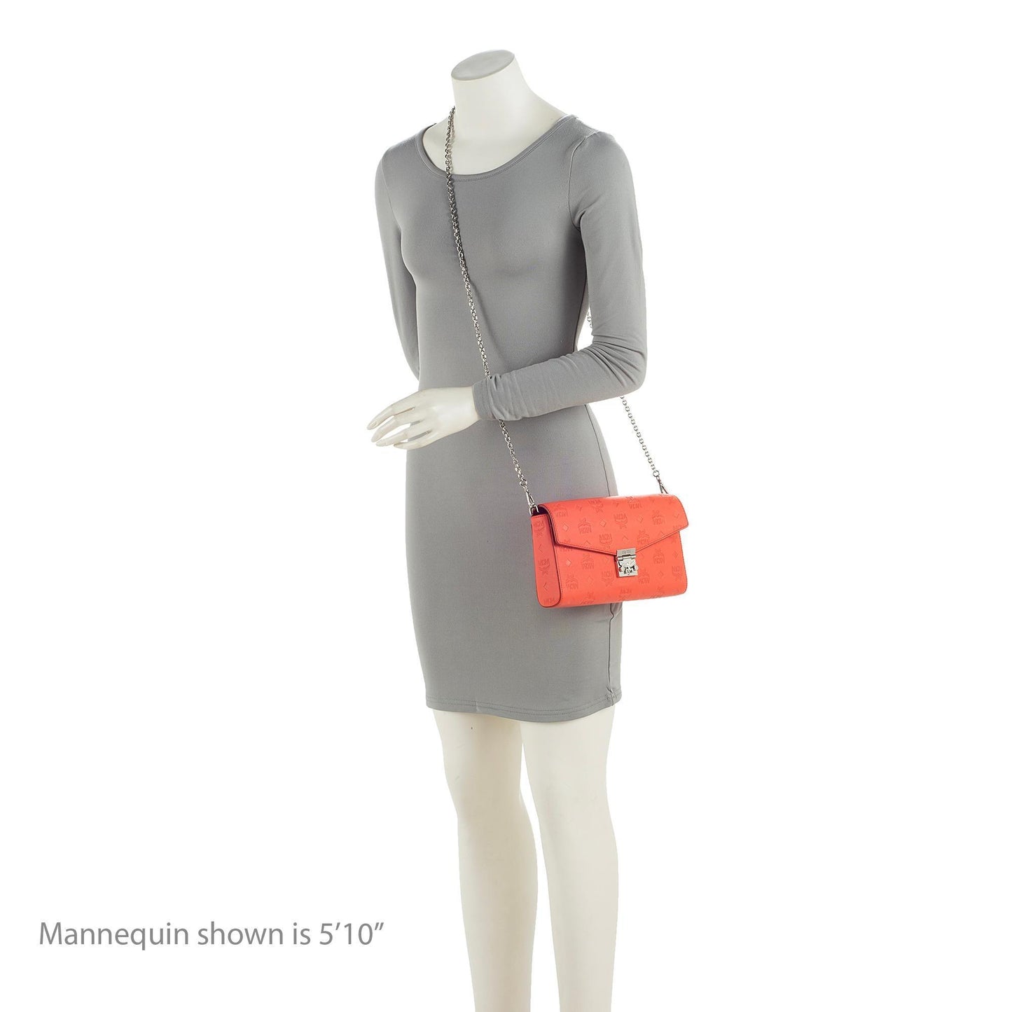 MCM Embossed Leather Millie Medium Crossbody Bag