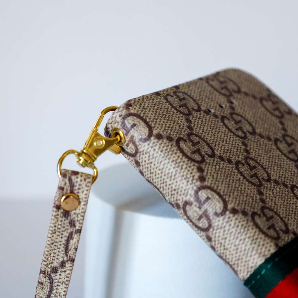 Gucci Wallet iPhone Case Beige Leather