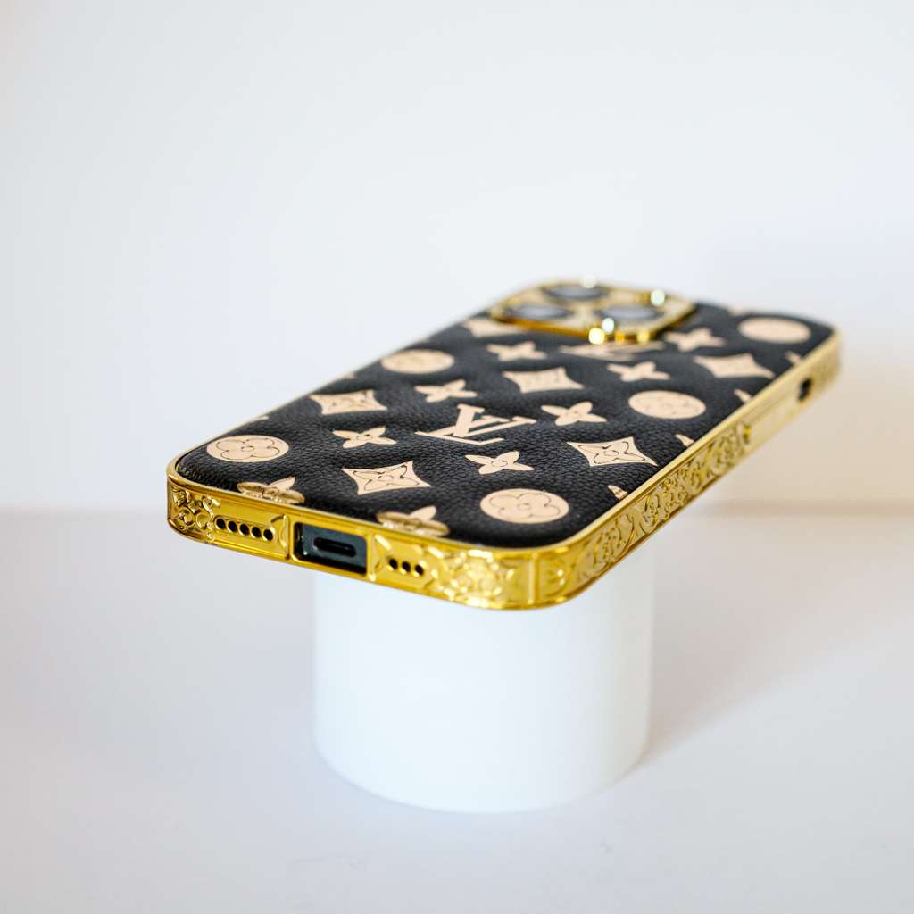 iPhone Glitter Case Leather Gold Letters 11 12 13 14 Pro Max
