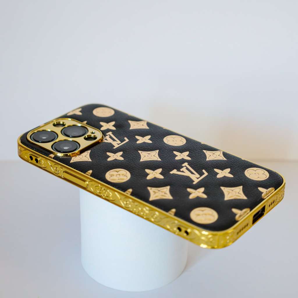 iPhone Glitter Case Leather Gold Letters 11 12 13 14 Pro Max