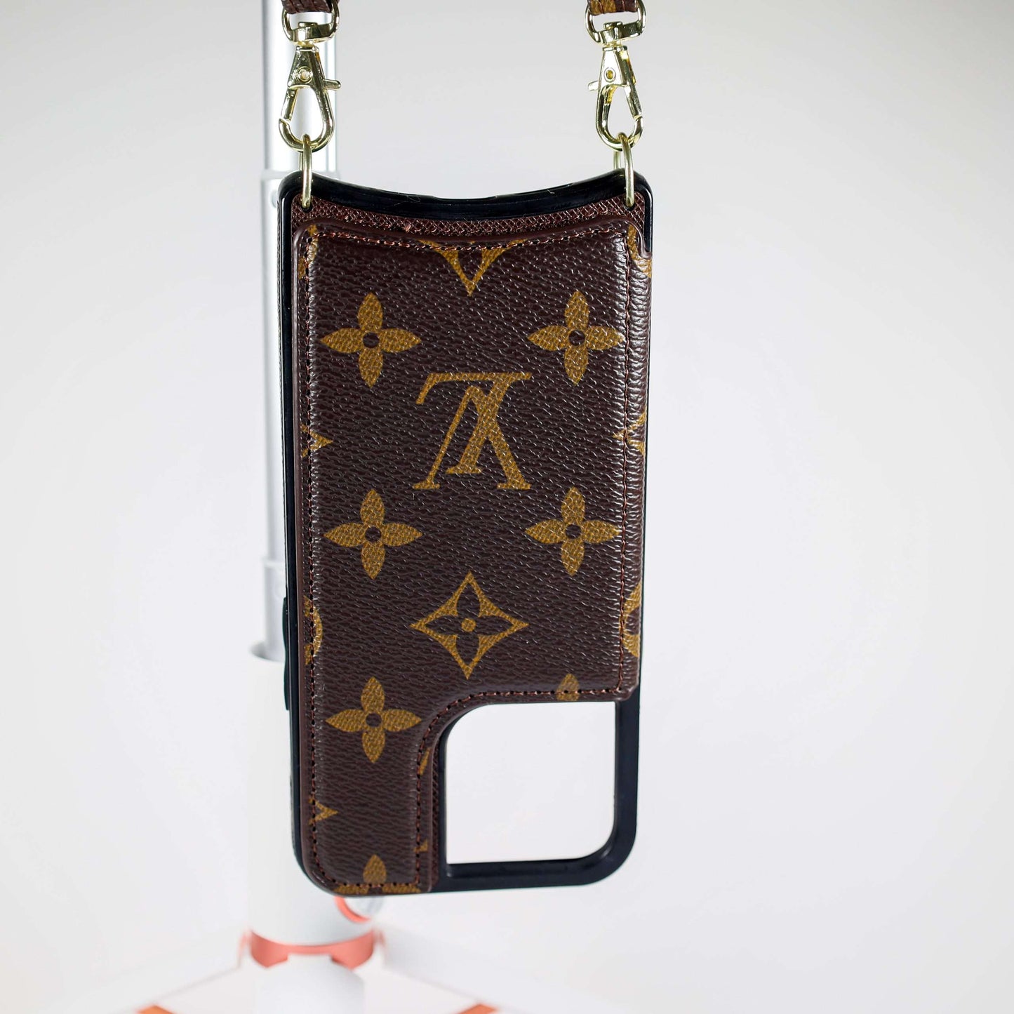 LV iPhone 13 Pro Max Case Monogram Leather