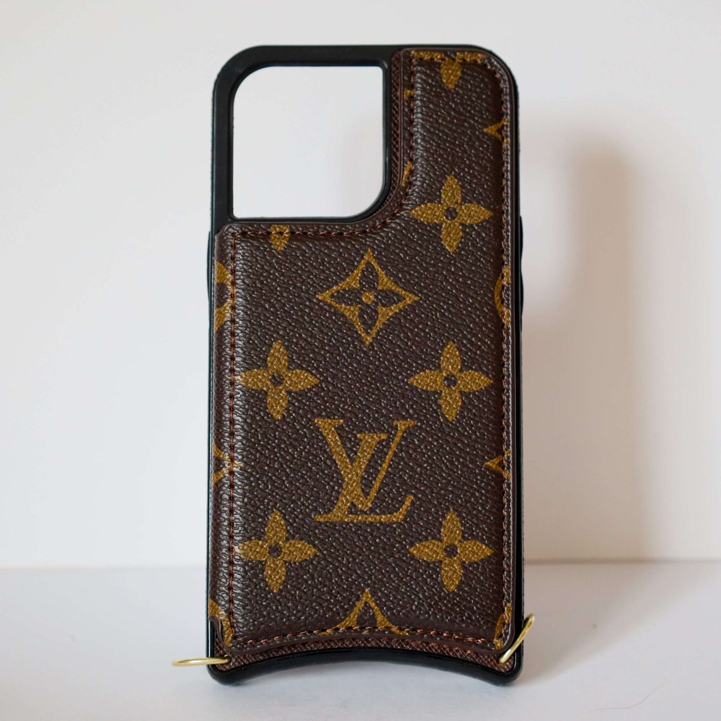 LV iPhone 13 Pro Max Case Monogram Leather