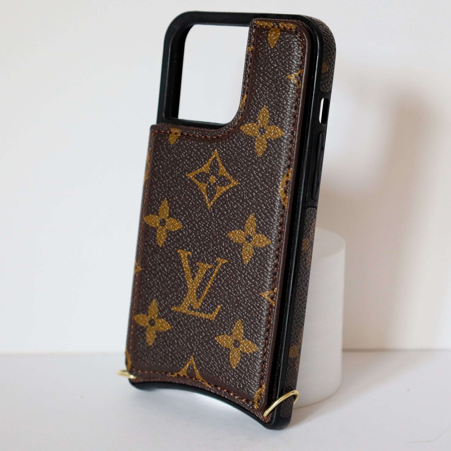 LV iPhone 13 Pro Max Case Monogram Leather
