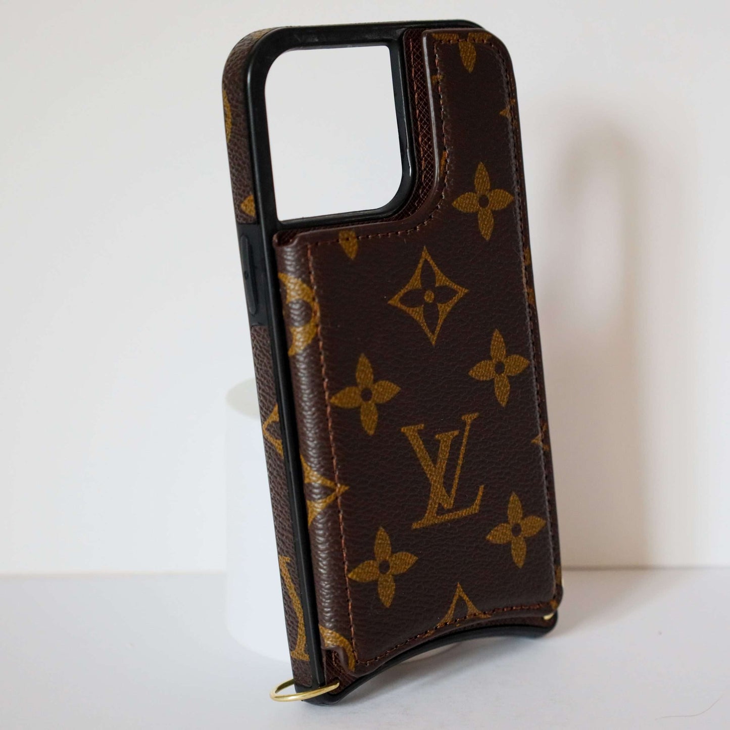 LV iPhone 13 Pro Max Case Monogram Leather
