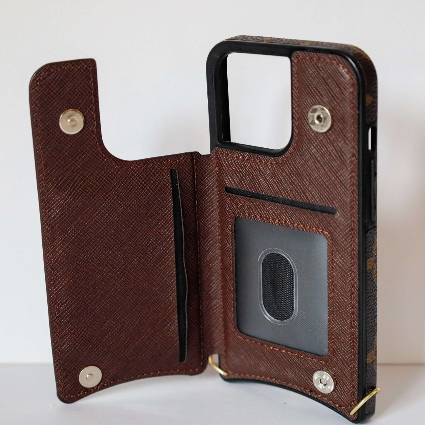 LV iPhone 13 Pro Max Case Monogram Leather