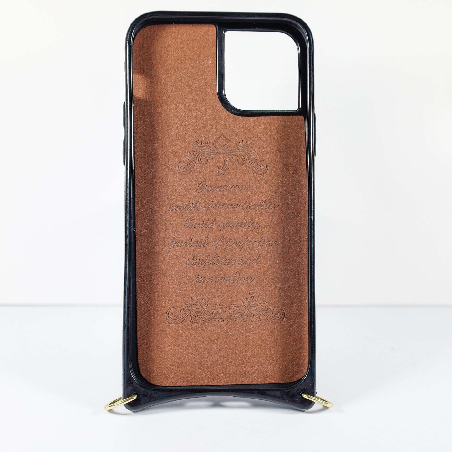 LV iPhone 13 Pro Max Case Monogram Leather