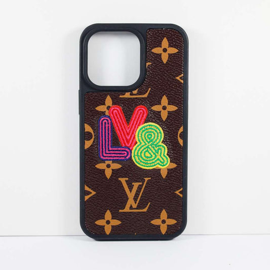 Embroidery Phone Case Fashion Leather For iPhone
