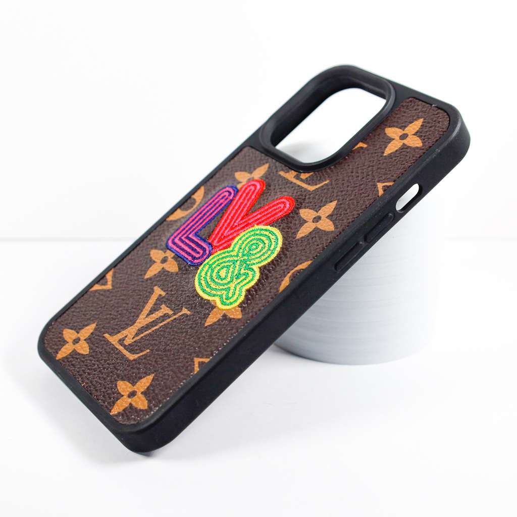 Embroidery Phone Case Fashion Leather For iPhone