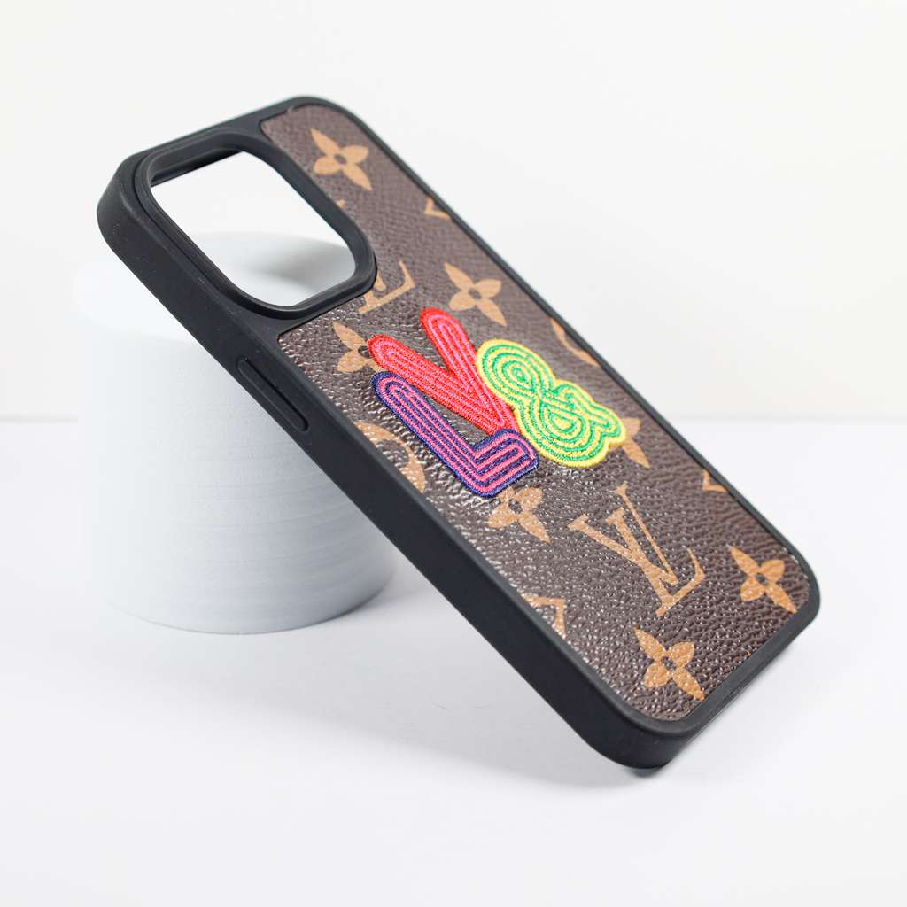 Embroidery Phone Case Fashion Leather For iPhone