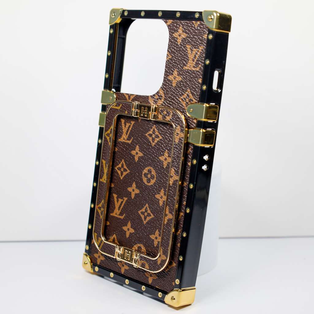 LV Trunk iPhone Case 11 12 13 14 Pro Max Plus with Kickstand