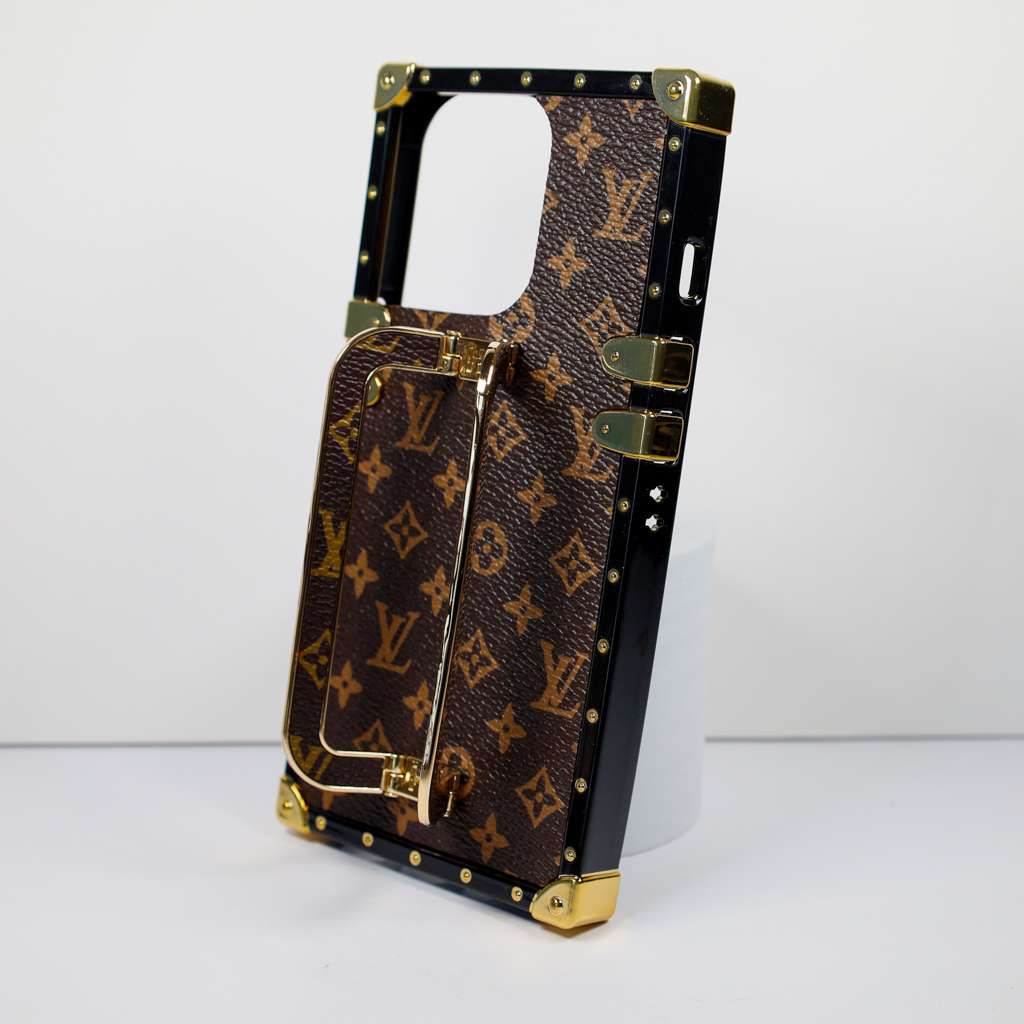 LV Trunk iPhone Case 11 12 13 14 Pro Max Plus with Kickstand