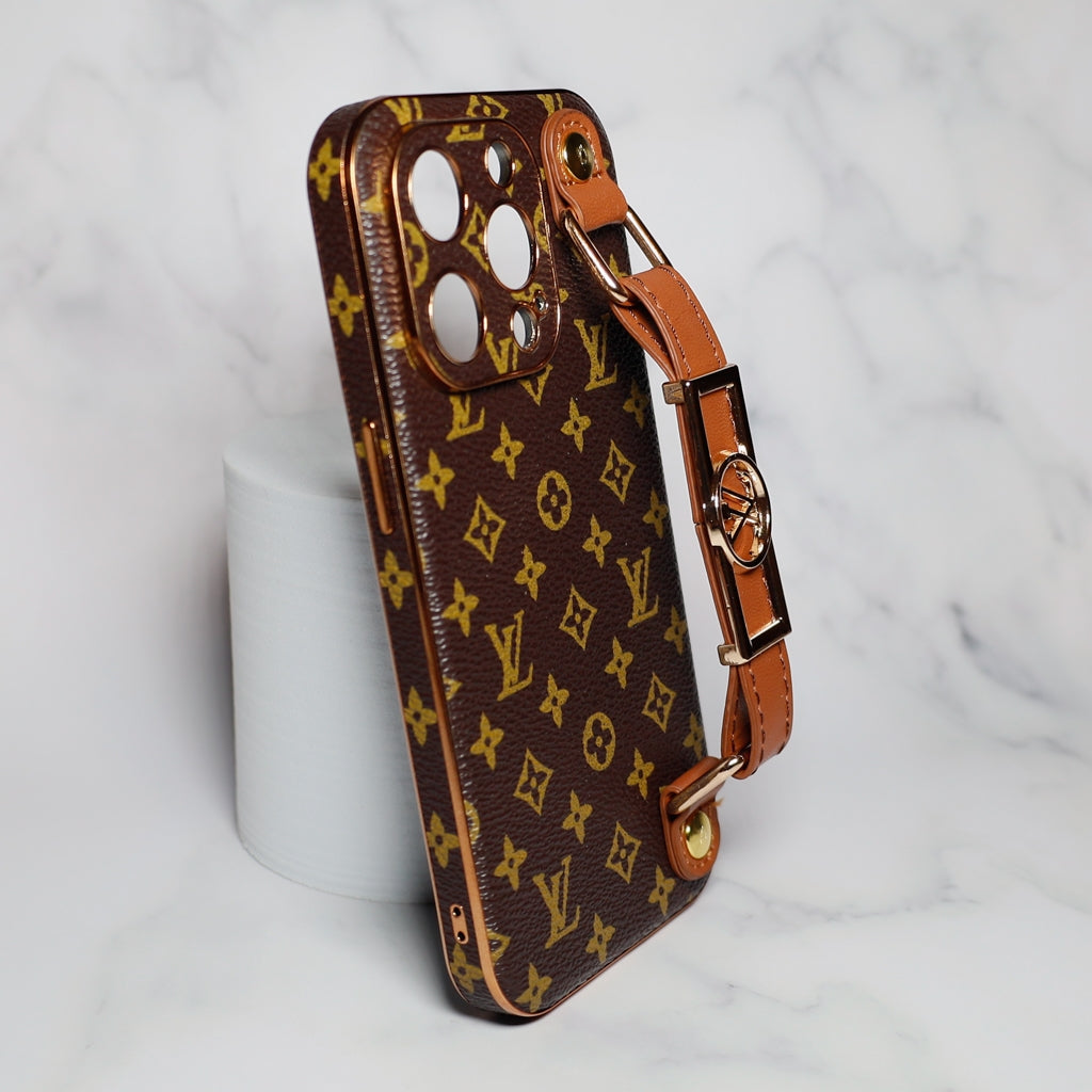 LV Cell Phone Case with Strap Folding Style