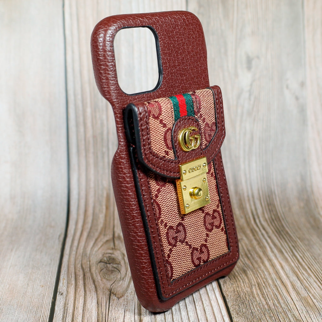 Gucci Design iPhone Case Crossbody Style 1115 Pro Max Plus