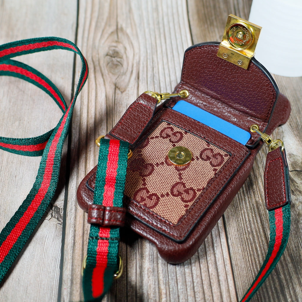 Gucci Design iPhone Case Crossbody Style 1115 Pro Max Plus