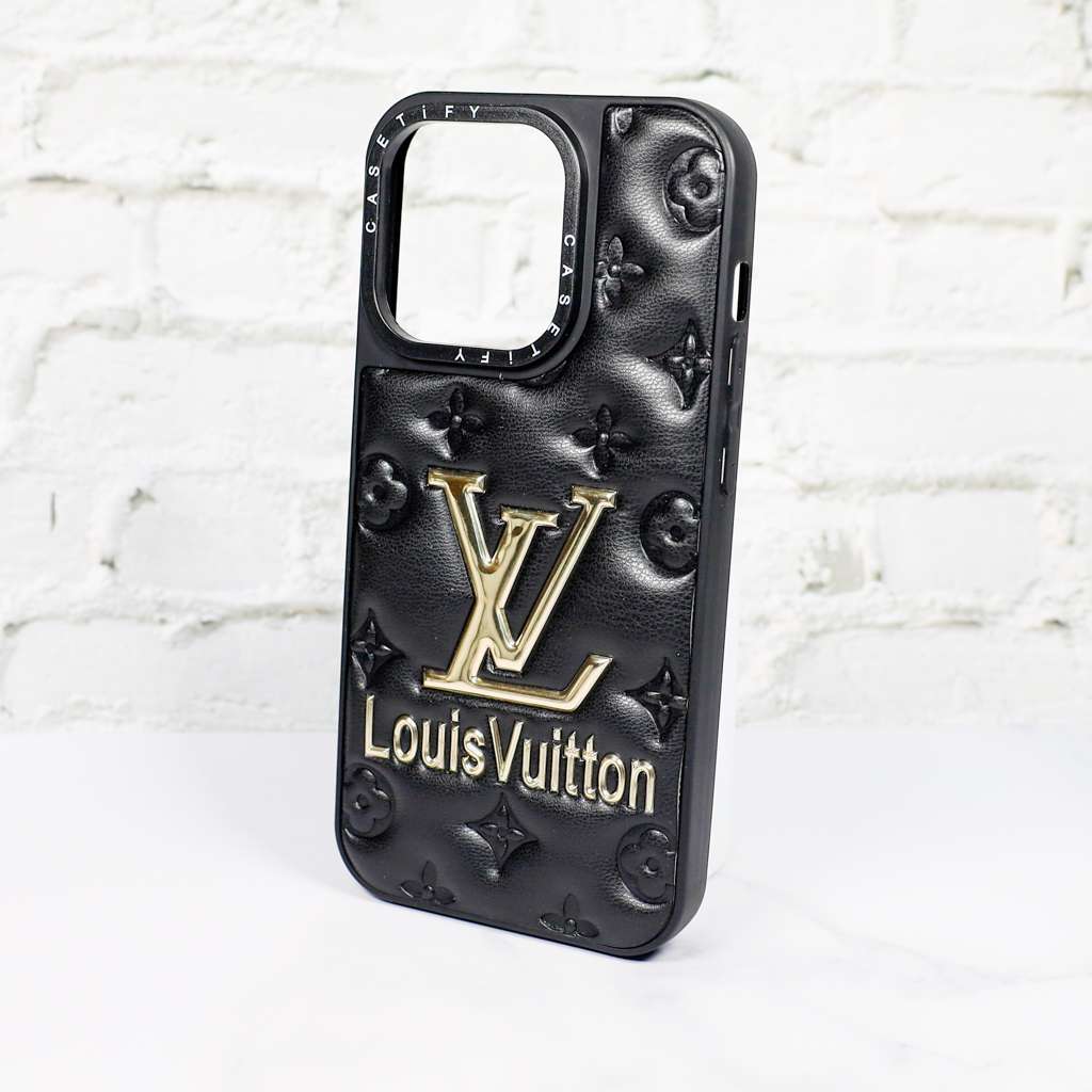 Black Louis Vuitton iPhone Case for 11 12 13 14 Pro Max Plus