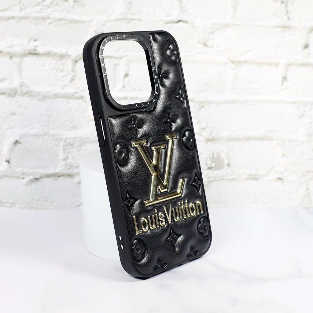 Black Louis Vuitton iPhone Case for 11 12 13 14 Pro Max Plus