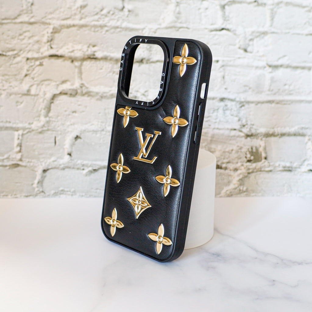 LV iPhone Case Stamped Letters Design for 11 12 13 14 Pro Max