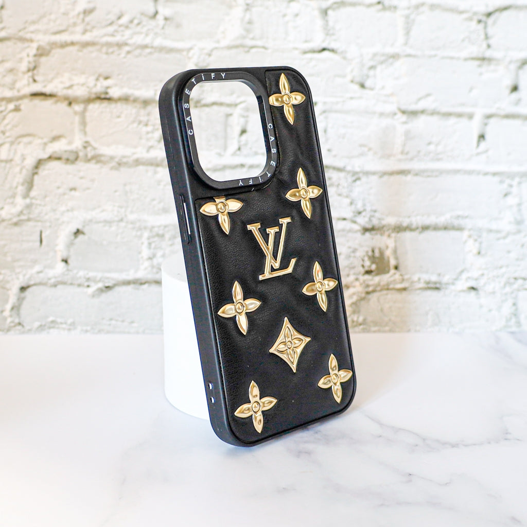LV iPhone Case Stamped Letters Design for 11 12 13 14 Pro Max