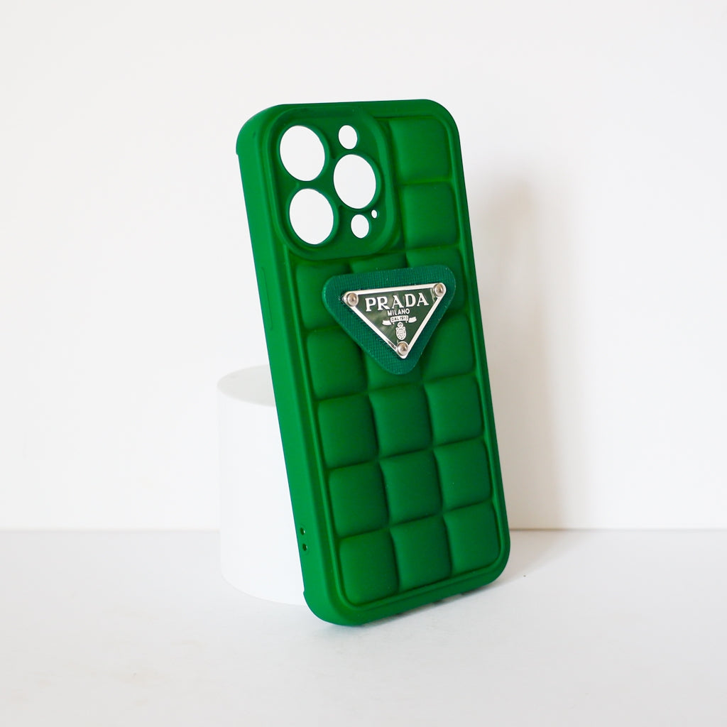 Prada Design iPhone Case 3D Pattern Plaid